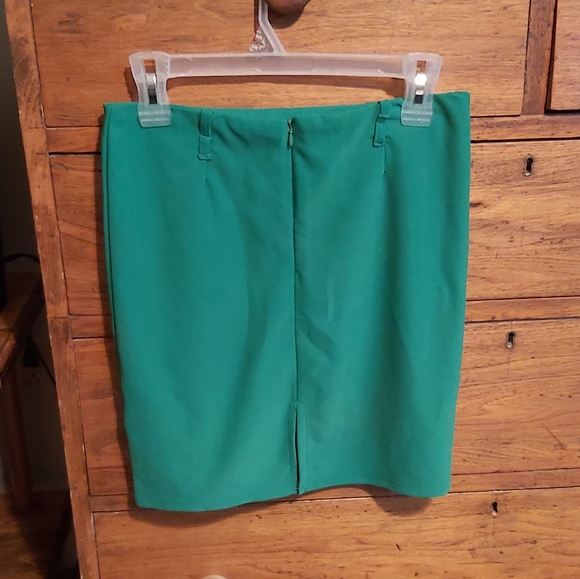 2/$25 Green Skirt. Beautiful. Say LG fits Medium - Picture 3 of 4